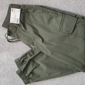 EZY Wide Fit Cargo Jogger Pants Olive XS